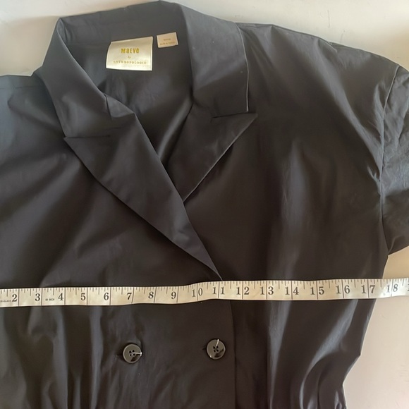 Anthropologie Maeve Black Short Sleeve Blazer Short Romper size M - Picture 9 of 12
